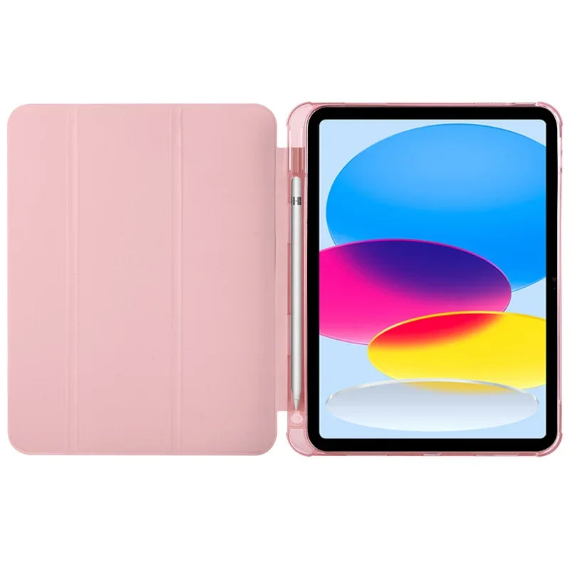 Leather Soft Back Fold Stand iPad Cover with Pen Holder - Vélanoworld