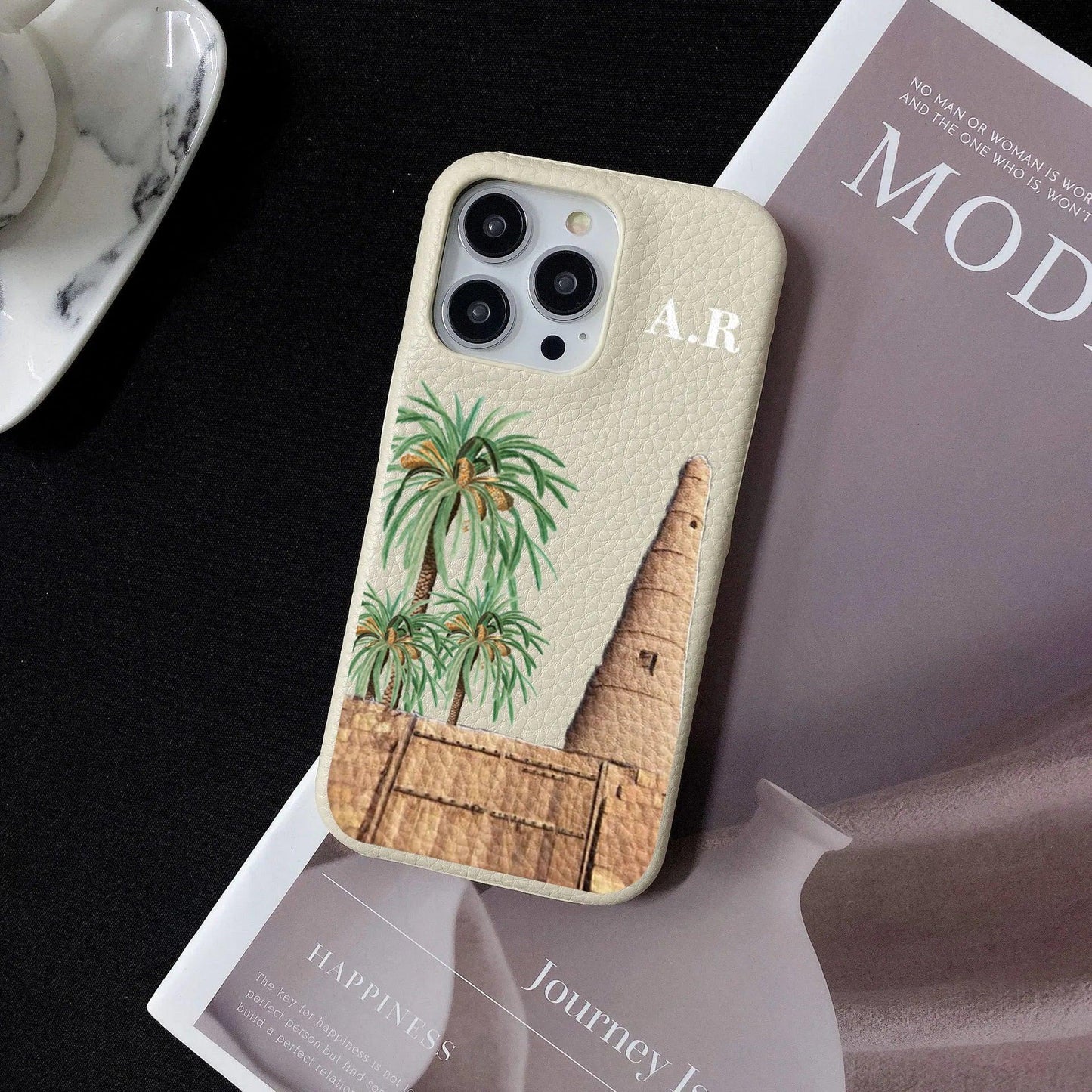 Personalised Initial Leather Case - Vélanoworld