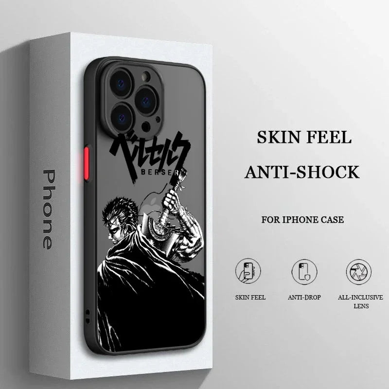 Berserk Frosted Matte Black Phone Case - Vélanoworld