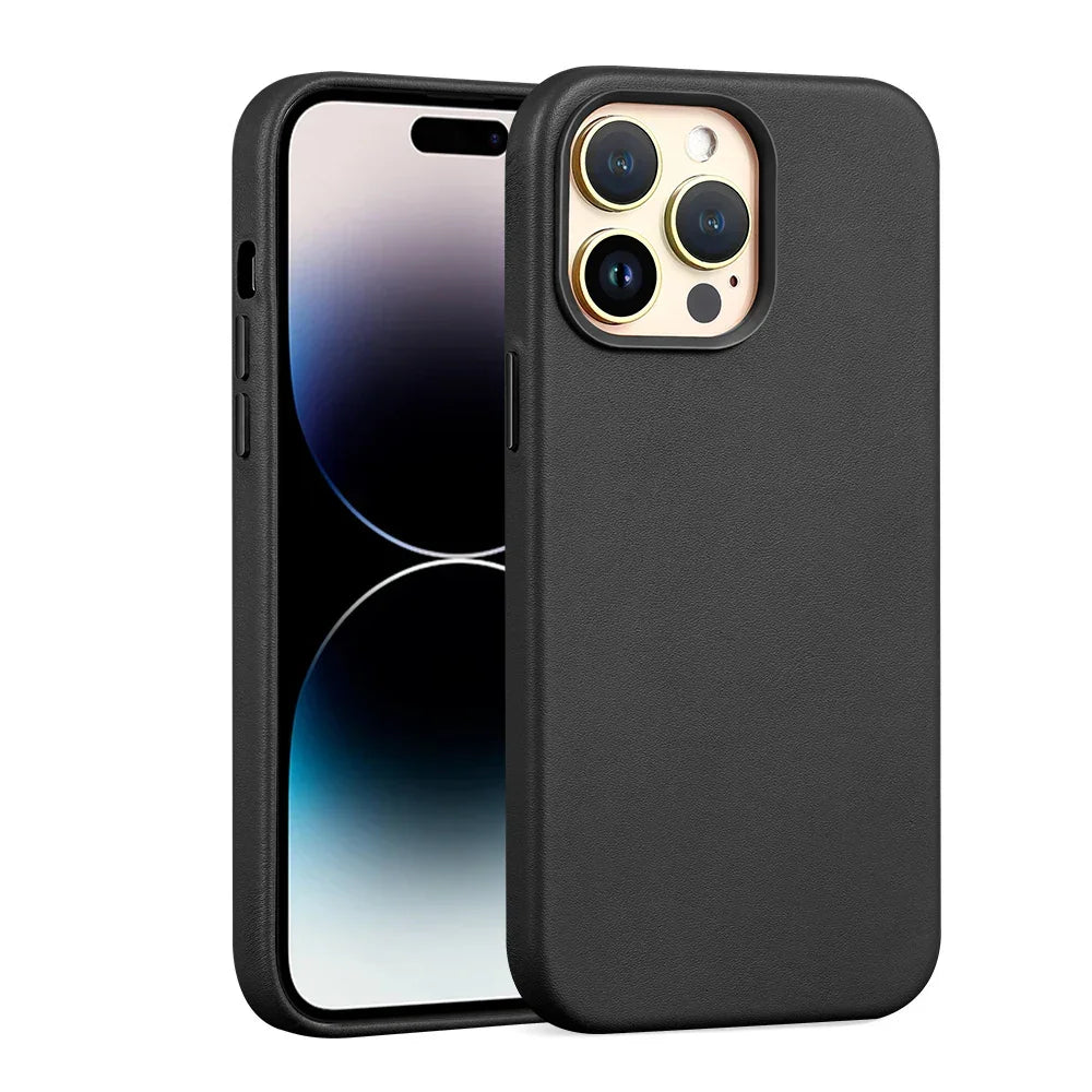 MagSafe Natural Leather iPhone Case - Vélanoworld
