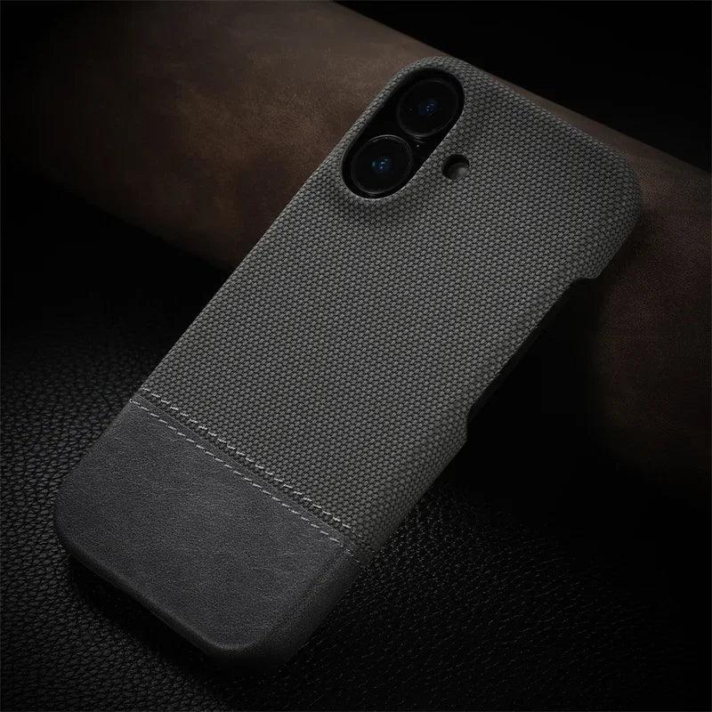 Luxury Linen Leather iPhone Case - Vélanoworld