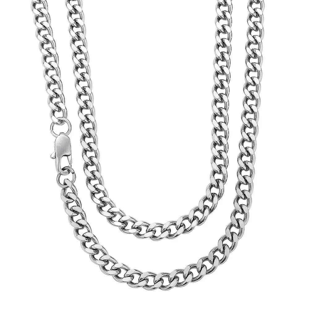 Punk Stainless Steel Curb Cuban Necklaces - Vélanoworld