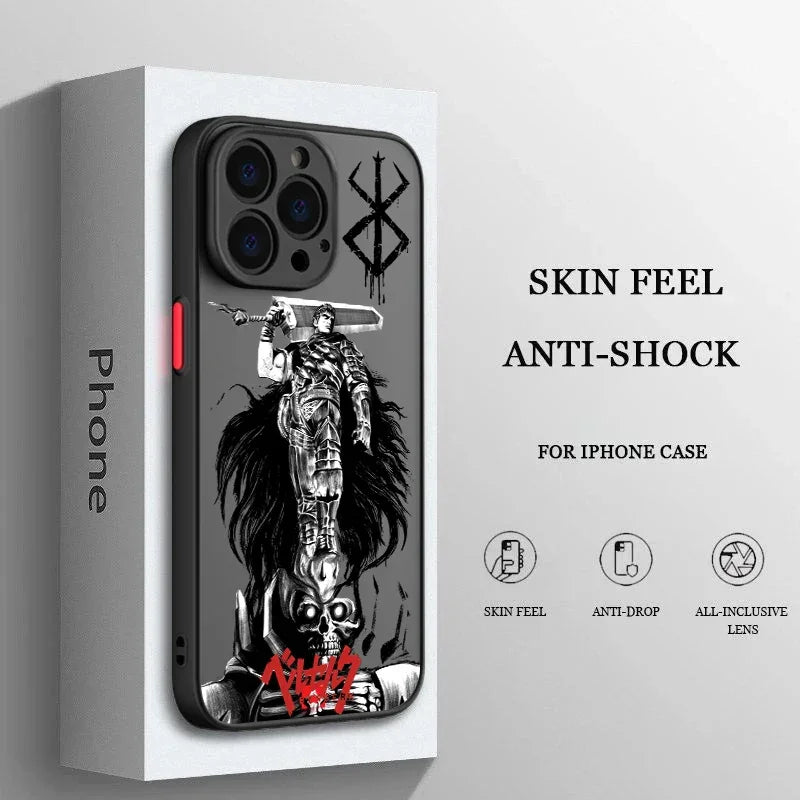 Berserk Frosted Matte Black Phone Case - Vélanoworld