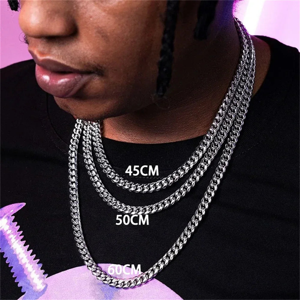 Stainless Steel Curb Cuban Necklaces - Vélanoworld