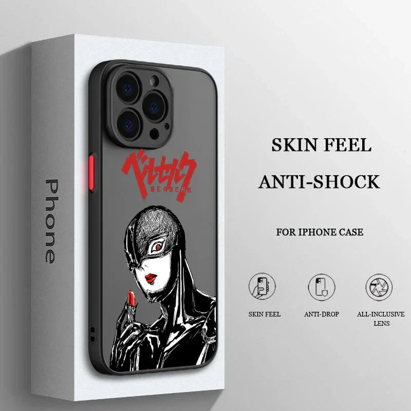Berserk Frosted Matte Black Phone Case - Vélanoworld