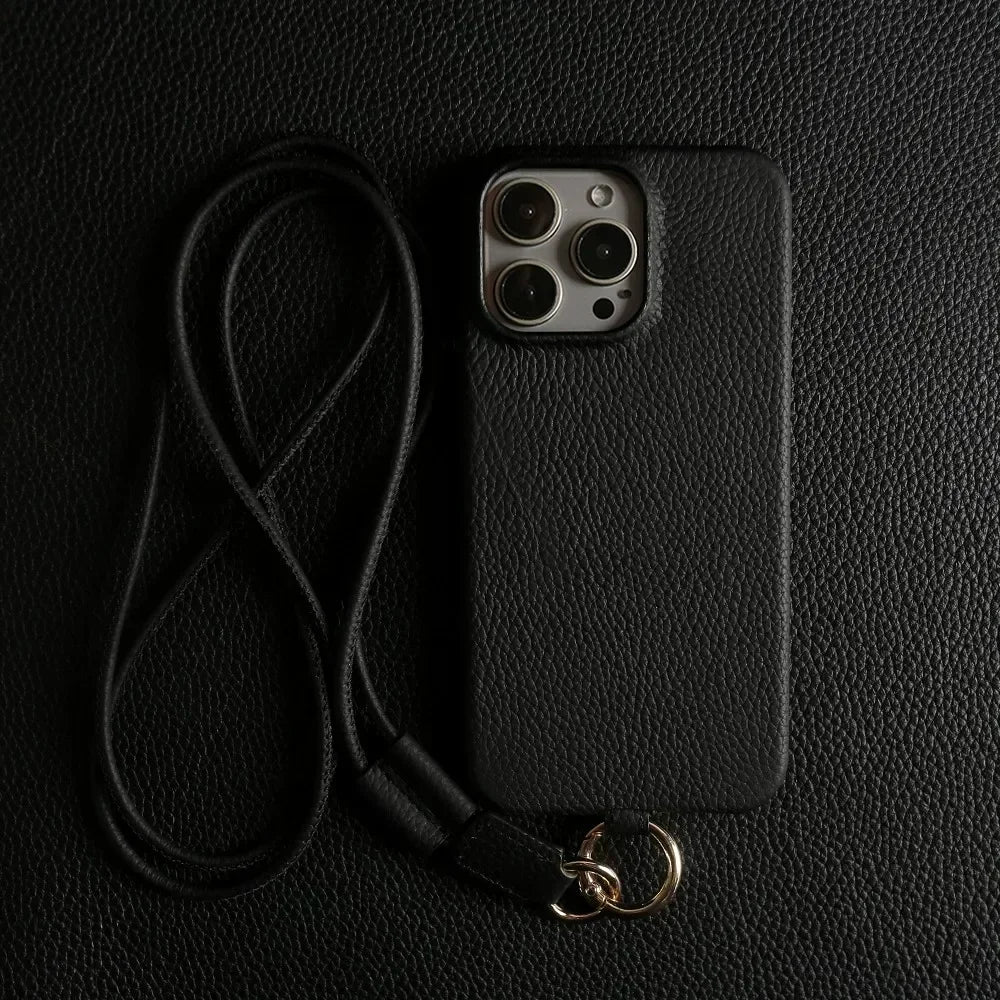 Leather Crossbody iPhone Case - Vélanoworld