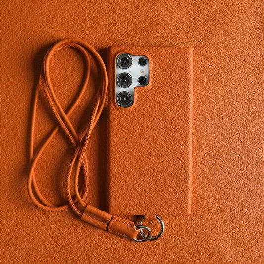 Luxury Leather Crossbody Samsung Case - Vélanoworld