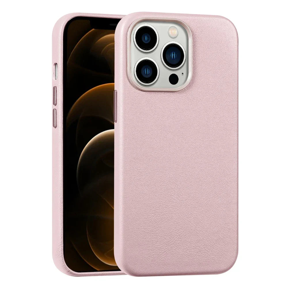 MagSafe Natural Leather iPhone Case - Vélanoworld