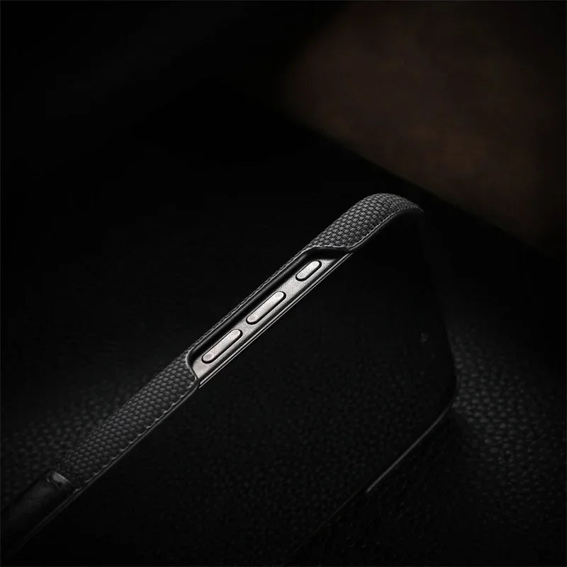 Luxury Linen Leather iPhone Case - Vélanoworld