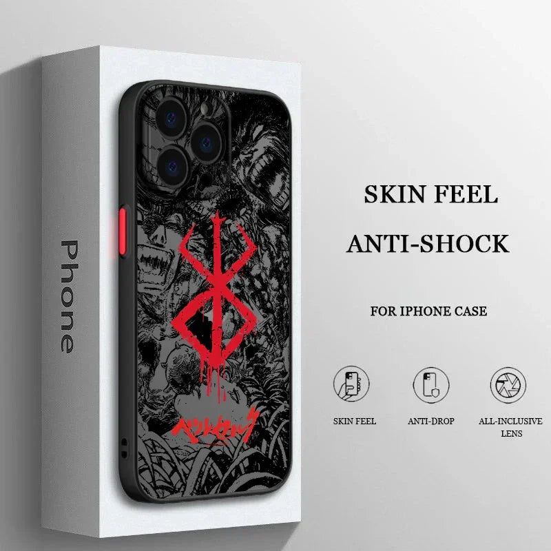 Berserk Frosted Matte Black Phone Case - Vélanoworld