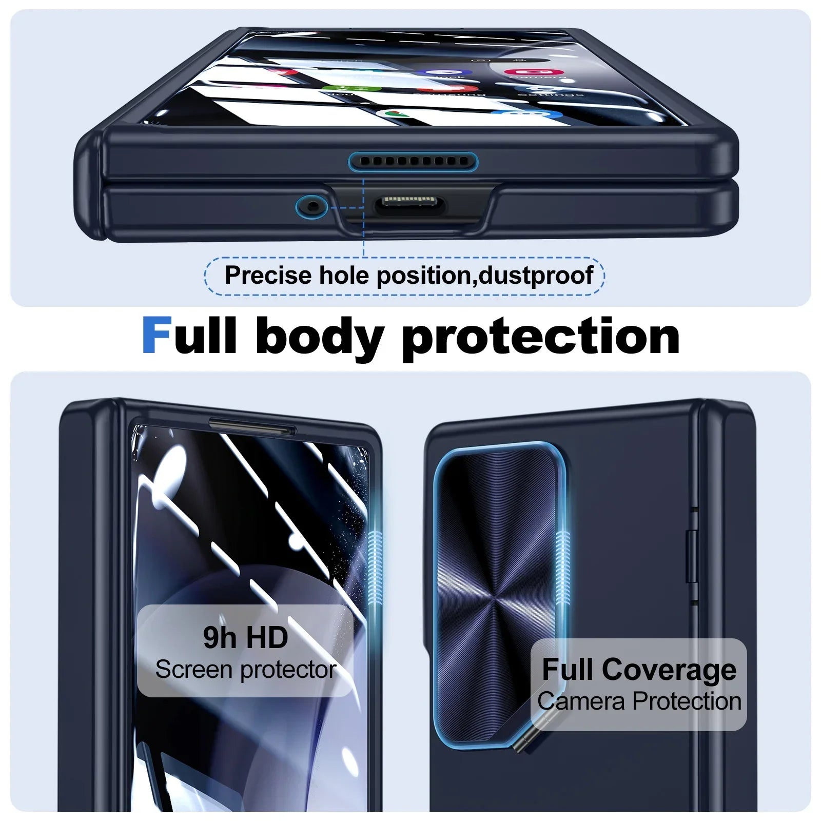 Galaxy Z Flip 6 Case – Slim Hinge Protection with Kickstand & Screen Protector - Vélanoworld