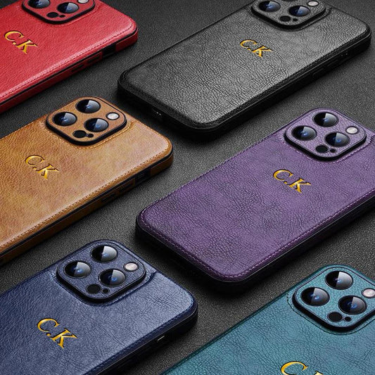 Leather Personalised iPhone Case - Vélanoworld