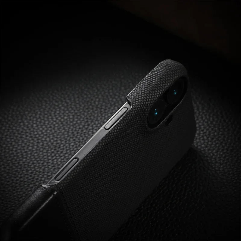 Luxury Linen Leather iPhone Case - Vélanoworld