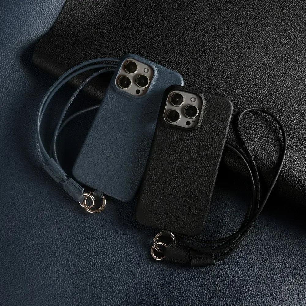 Leather Crossbody iPhone Case - Vélanoworld