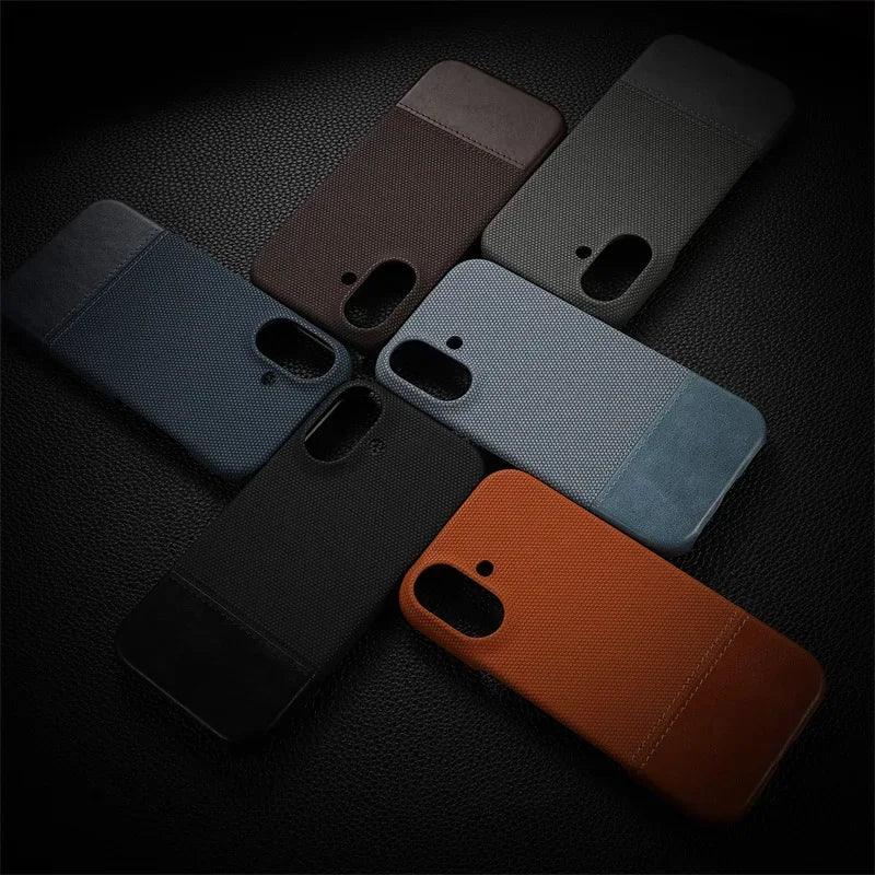 Luxury Linen Leather iPhone Case - Vélanoworld