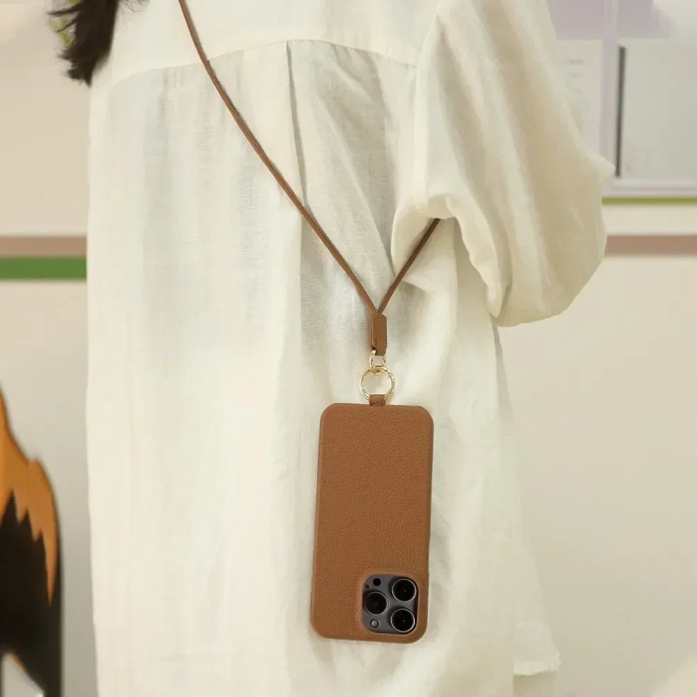 Leather Crossbody iPhone Case - Vélanoworld