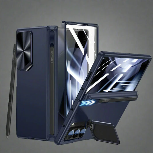 Galaxy Z Flip 6 Case – Slim Hinge Protection with Kickstand & Screen Protector - Vélanoworld