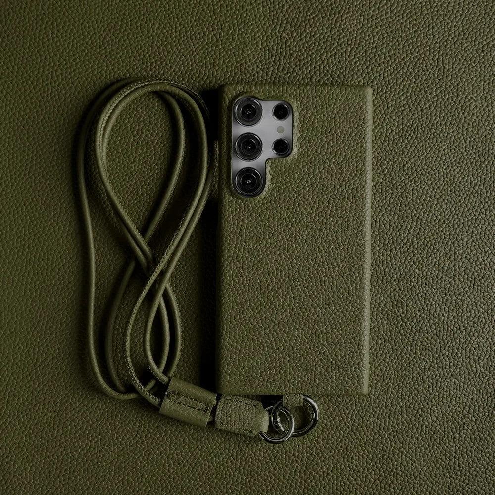 Luxury Leather Crossbody Samsung Case - Vélanoworld