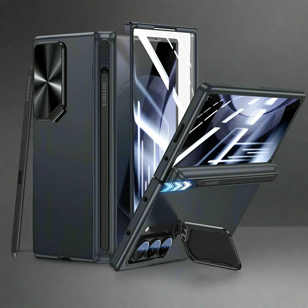 Galaxy Z Flip 6 Case – Slim Hinge Protection with Kickstand & Screen Protector - Vélanoworld