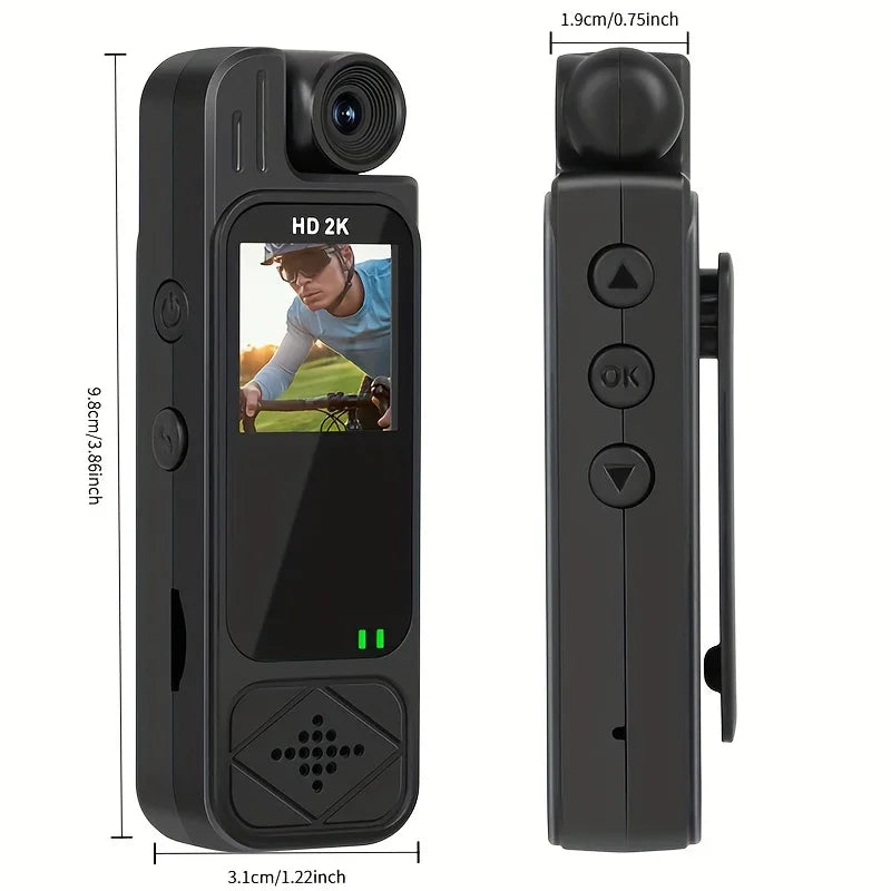 2K Compact Wearable Body Camera