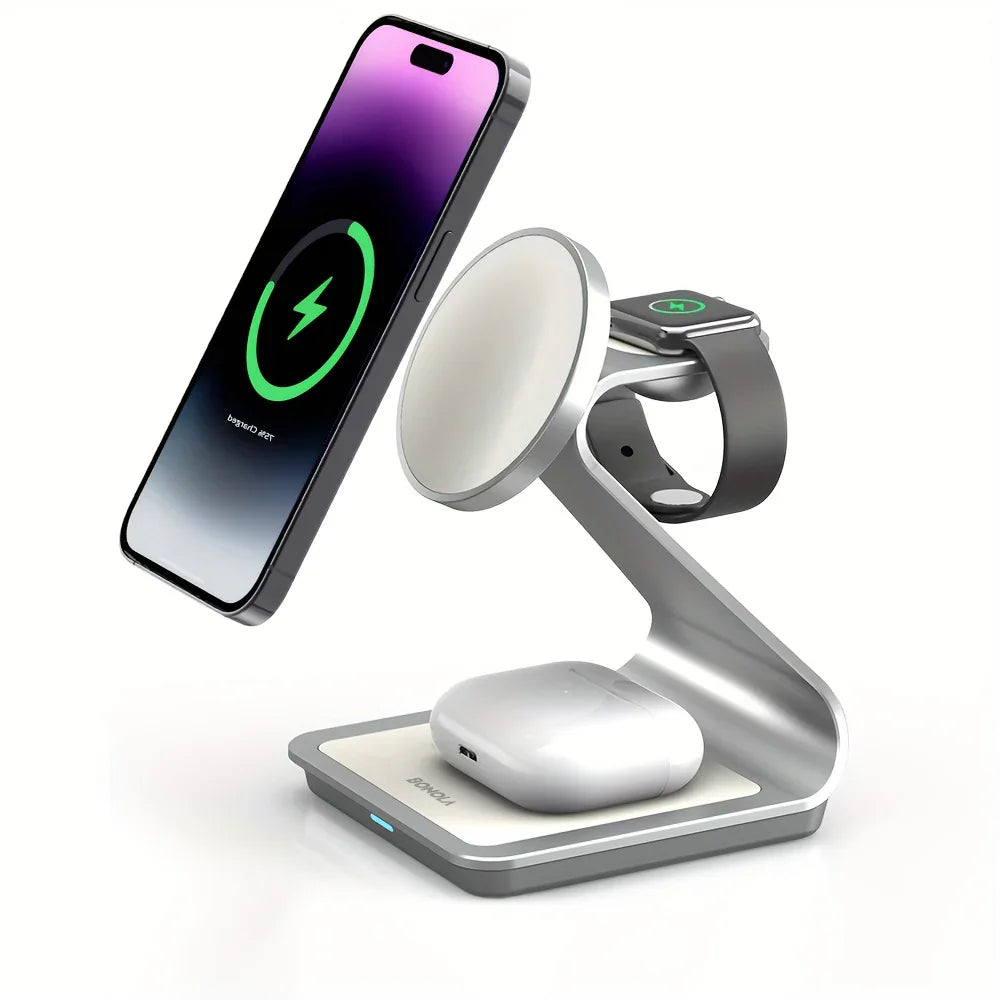 3-in-1 Magnetic Wireless Charger Station - Vélanoworld