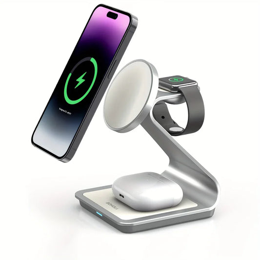 3-in-1 Magnetic Wireless Charger Station - Vélanoworld