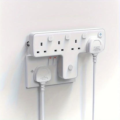 3 Way Plug Adapter with USB Ports