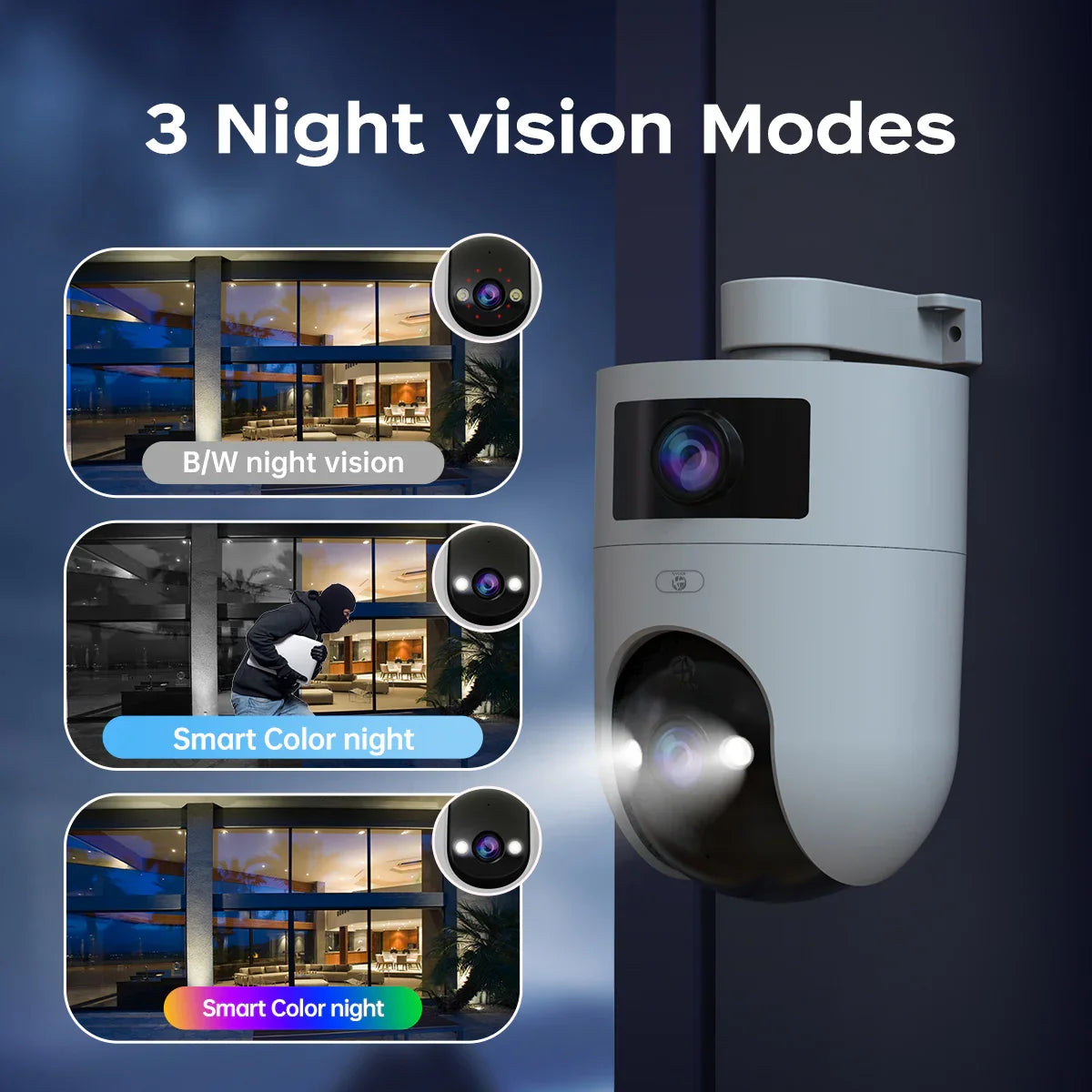 3MP Outdoor WiFi Security Camera with Night Vision