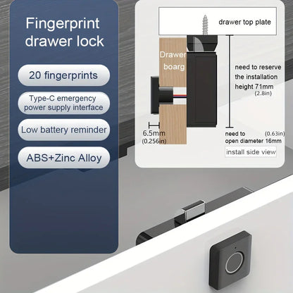 Smart Fingerprint Drawer Lock