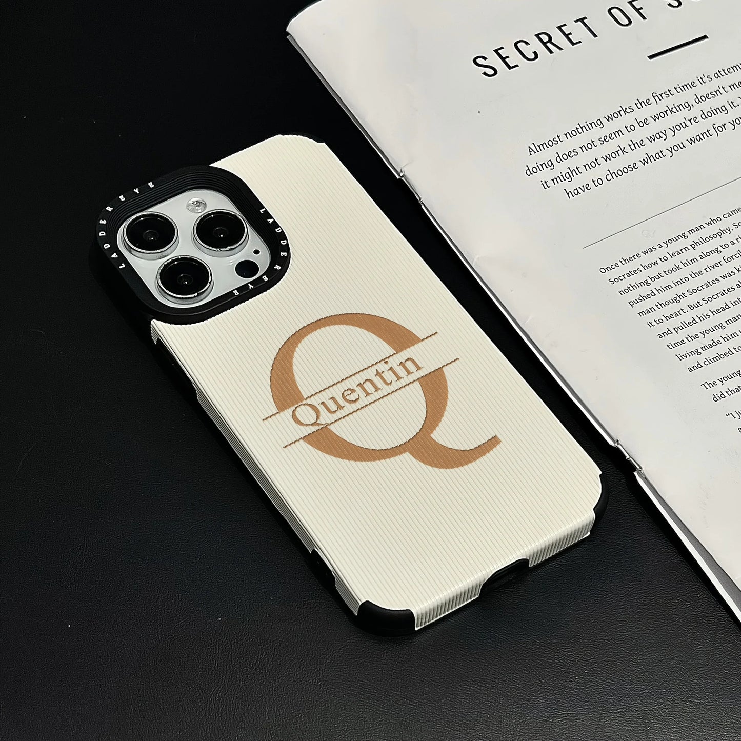 Custom Alphabet Laser-Carved Phone Case - Vélanoworld