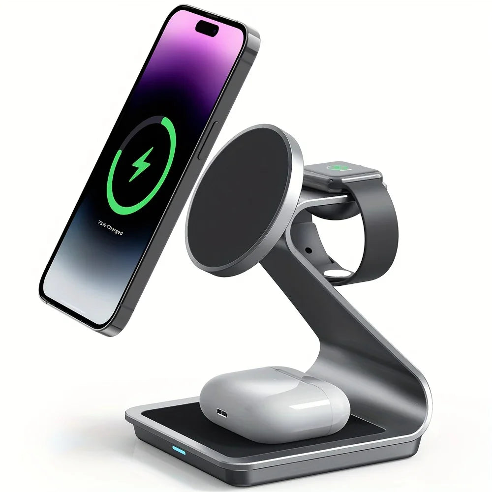 3-in-1 Magnetic Wireless Charger Station - Vélanoworld