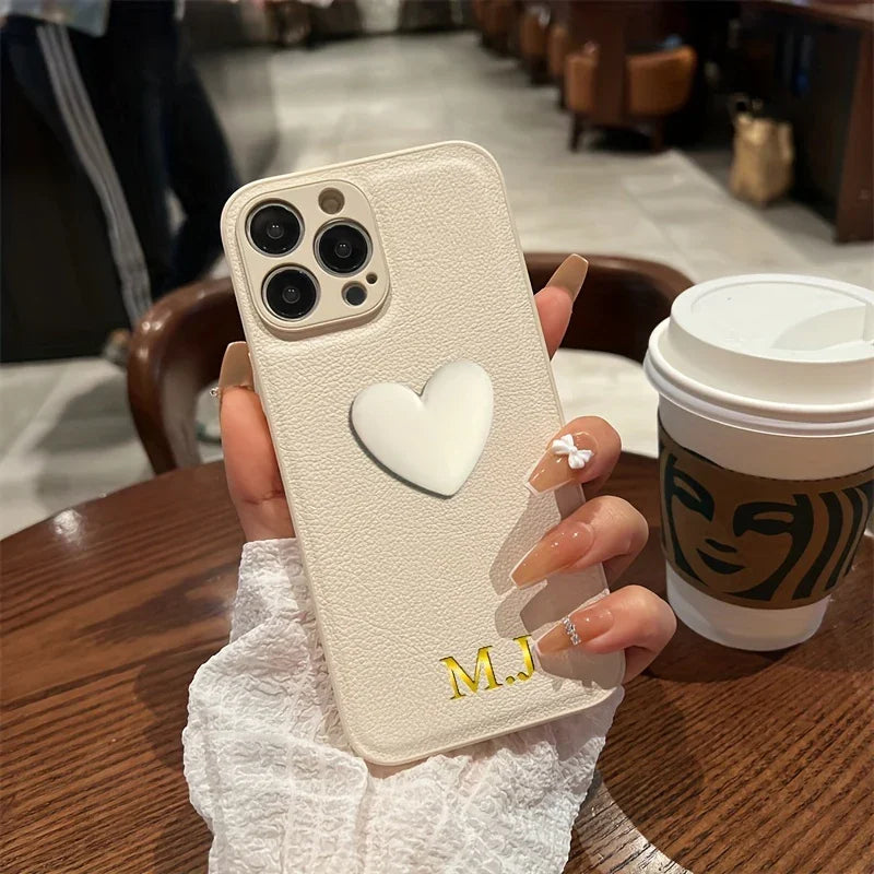 Custom Personalised Heart Phone Case - Vélanoworld