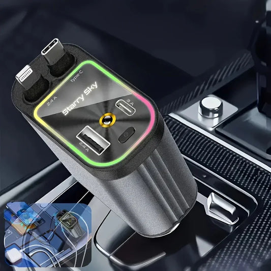 Retractable Travel USB Car Charger