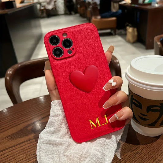 Custom Personalised Heart Phone Case - Vélanoworld