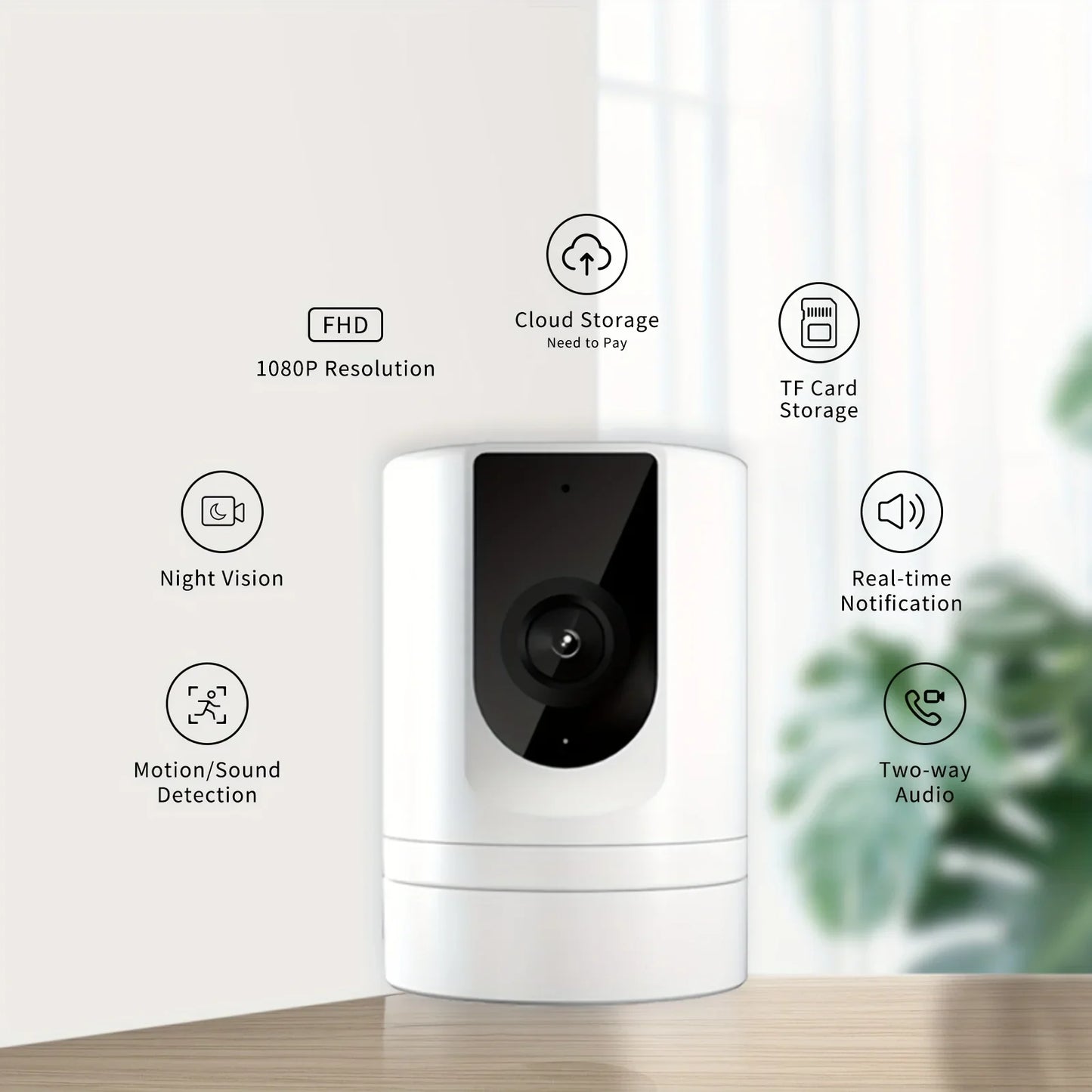1080p Portable Indoor WiFi Security Camera - Dual Pack