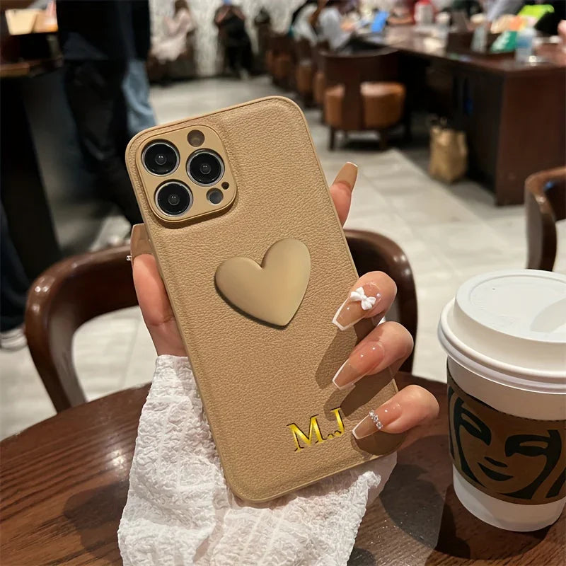 Custom Personalised Heart Phone Case - Vélanoworld