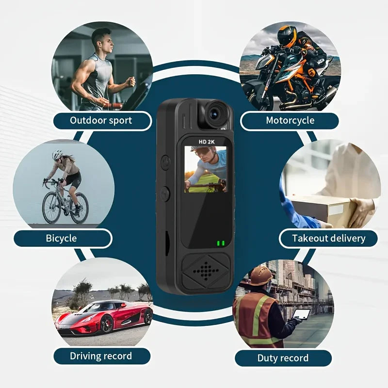 2K Compact Wearable Body Camera