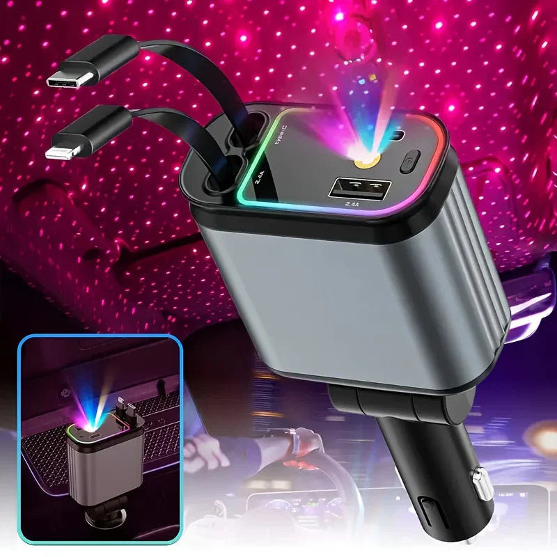 Retractable Travel USB Car Charger