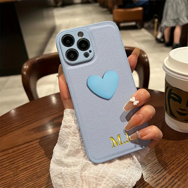 Custom Personalised Heart Phone Case - Vélanoworld