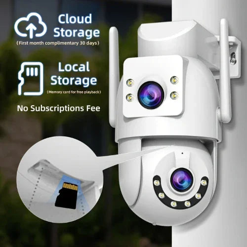 1296p Outdoor WiFi Security Camera with PTZ