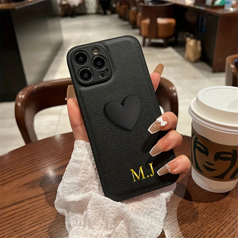Custom Personalised Heart Phone Case - Vélanoworld