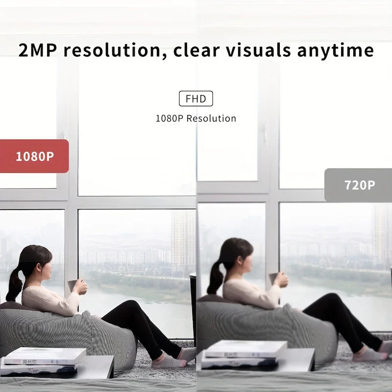 1080p Portable Indoor WiFi Security Camera - Dual Pack