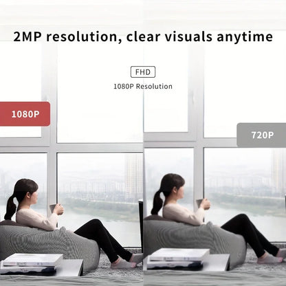 1080p Portable Indoor WiFi Security Camera - Dual Pack