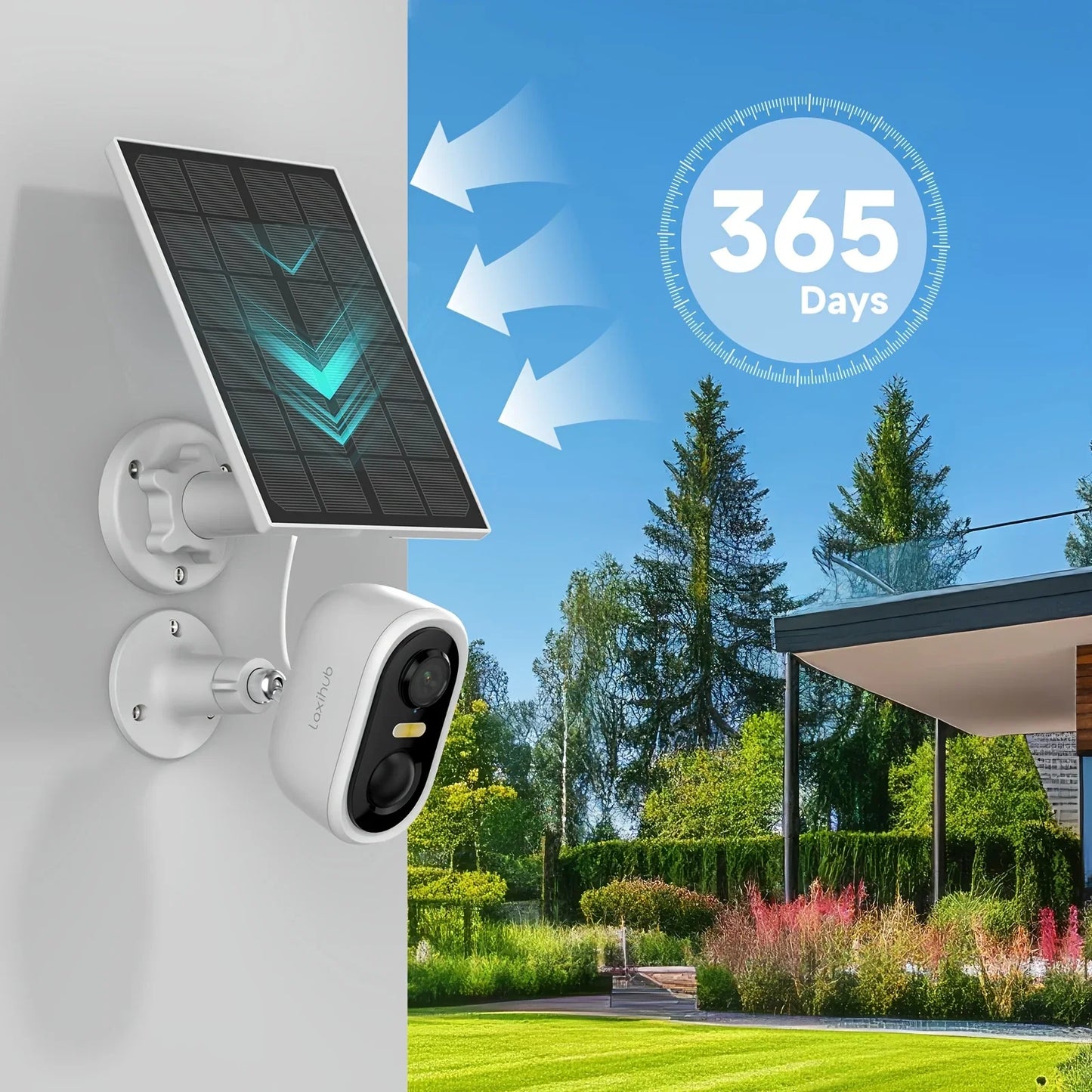 1296p Solar Powered Outdoor WiFi Security Camera
