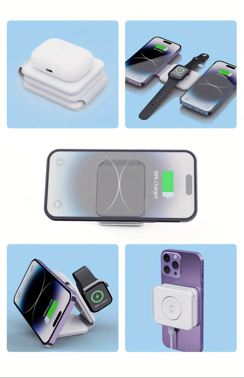 Foldable Wireless Magnetic USB Charging Adapter - Vélanoworld