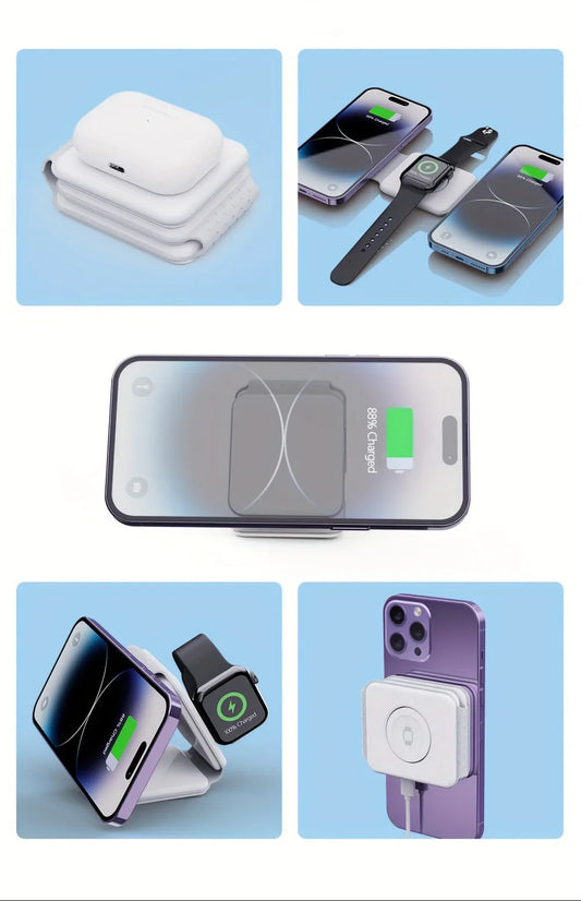 Foldable Wireless Magnetic USB Charging Adapter - Vélanoworld