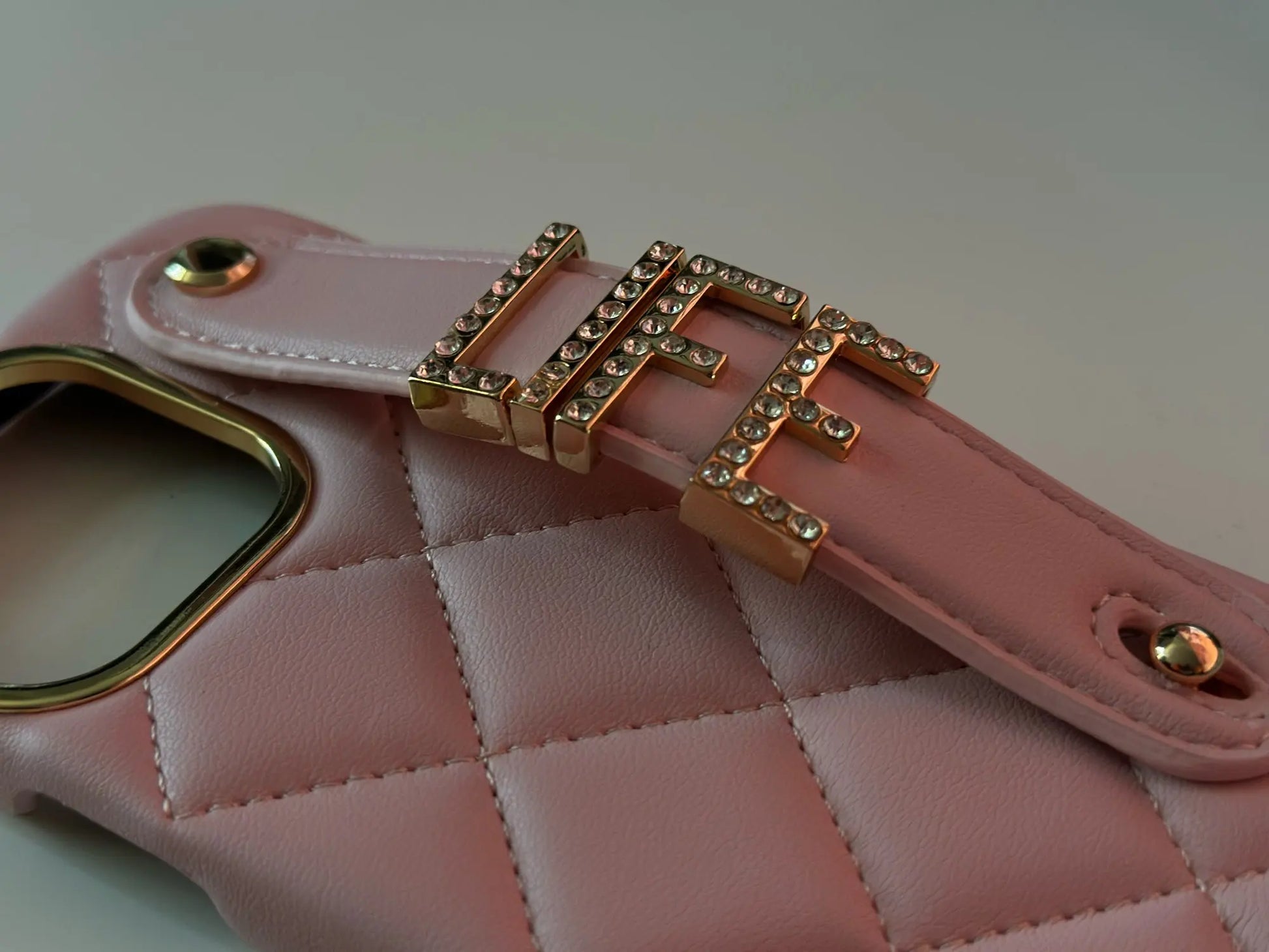 Custom Name Leather Phone Case with Lanyard Strap - Vélanoworld