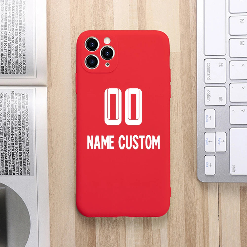 Custom Football Number & Name iPhone Case - Vélanoworld