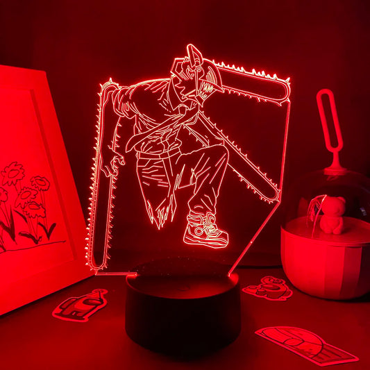 Chainsaw Man Anime 3D LED Night Light