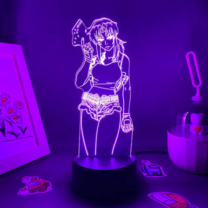 Black Lagoon Anime 3D LED Night Light